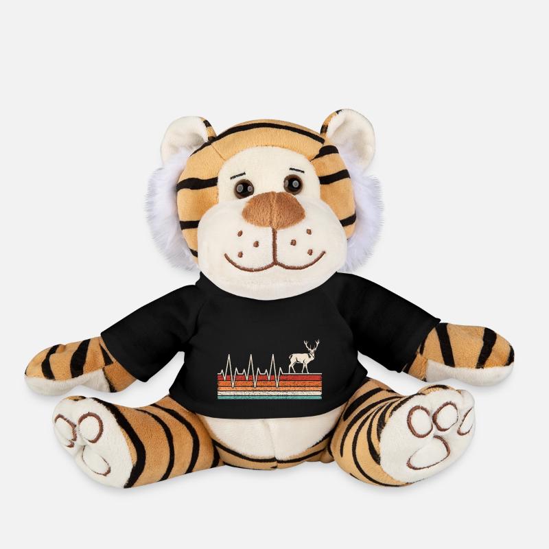 Hirsch Herzschlag - Plüschtiger - Schwarz