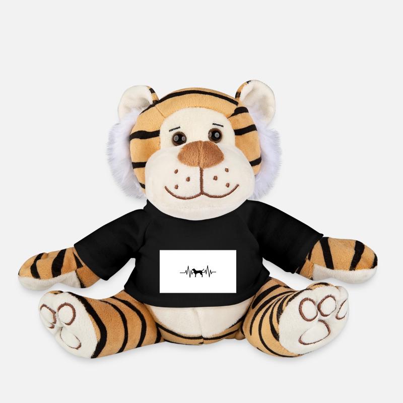 Hunde Herzschlag Design - Plüschtiger - Schwarz