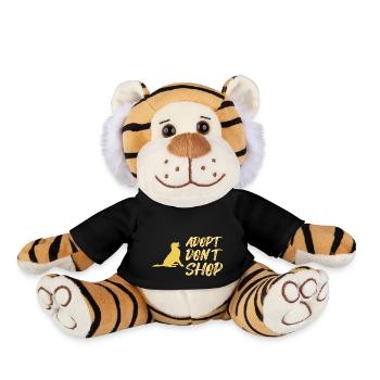 DOG RESCUE / ANIMAL RESCUE : Adopt Don’t Shop - Peluche Tigre - noir - Devant