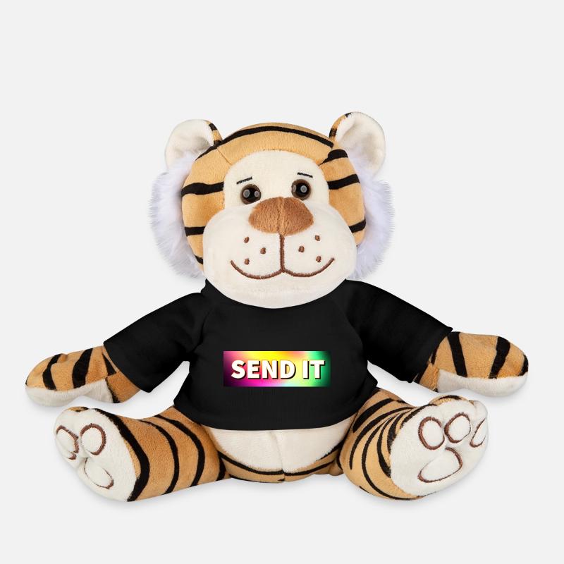 SEND IT Boxlogo - Plüschtiger - Schwarz
