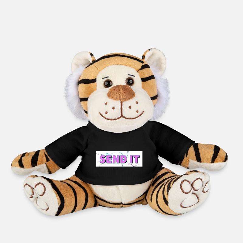 SEND IT Box Logo - Plush Tiger - black