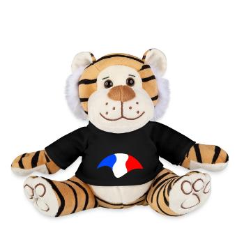 French Flag - Plush Tiger - black - Front