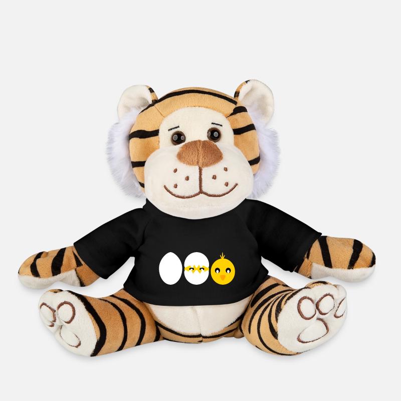 Poussin à éclosion de bande dessinée - Peluche Tigre - noir