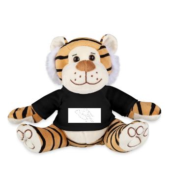 J ai un énorme bras alors attention les loser - Peluche Tigre - noir - Devant