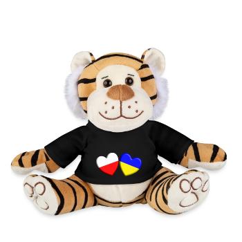 La Pologne soutient l’Ukraine - Peluche Tigre - noir - Devant