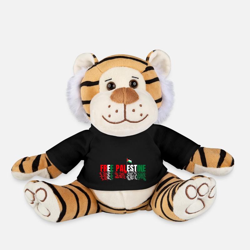Free Palestine - Plush Tiger - black