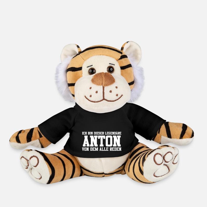 Anton Name Design - Plüschtiger - Schwarz