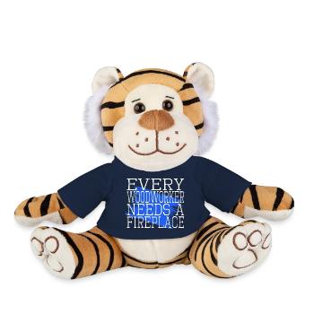 cool logging lumberjackwoodworking gift idea - Plush Tiger - french navy - Front
