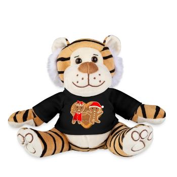Christmas Gingerbread Chocolate Cookies - Plush Tiger - black - Front