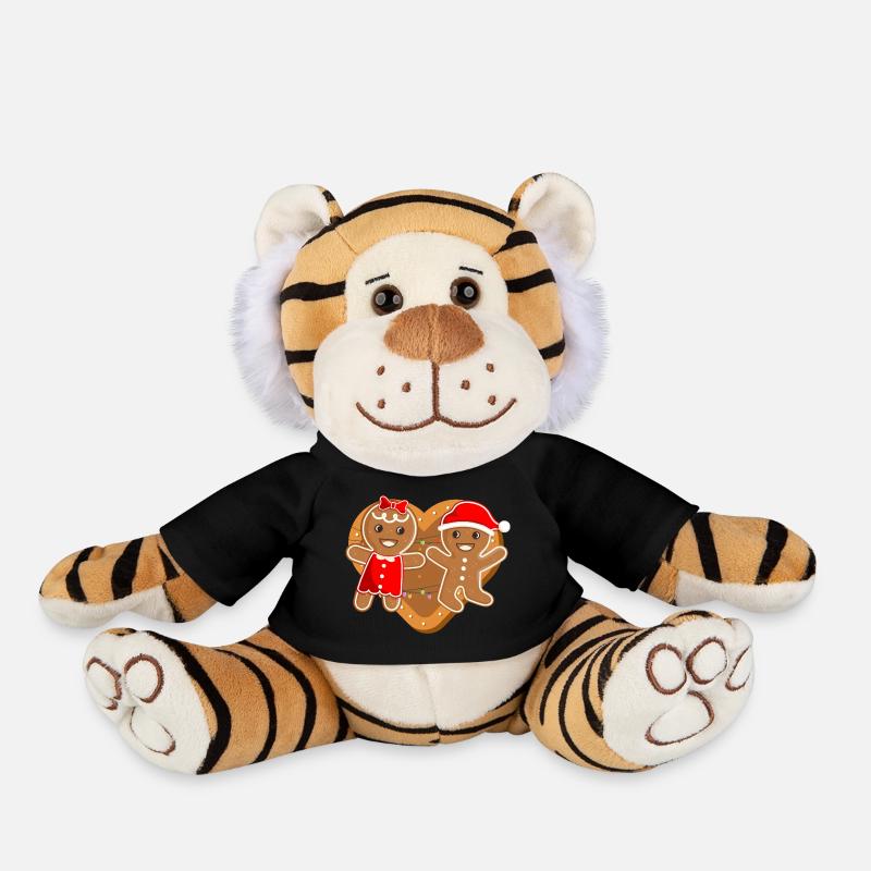 Christmas Gingerbread Chocolate Cookies - Plush Tiger - black