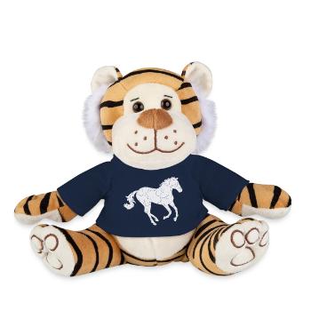 Cheval blanc au galop - Peluche Tigre - bleu marine - Devant