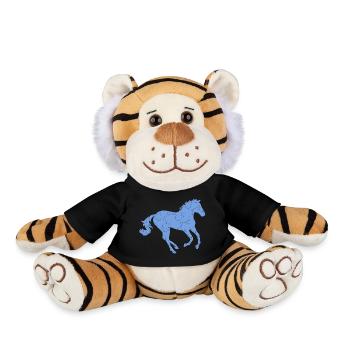 Cheval au galop - Peluche Tigre - noir - Devant