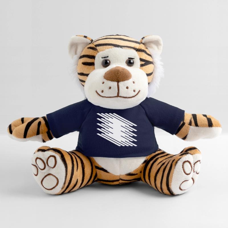 Abstract Dynamic Line Pattern Plush Tiger