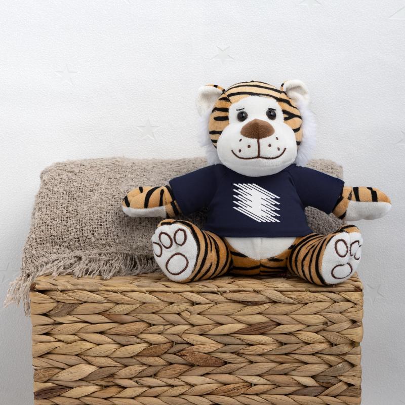 Abstract Dynamic Line Pattern Plush Tiger
