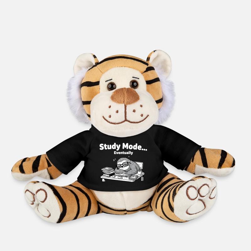 Sleep mode Sloth at the desk - Plush Tiger - black