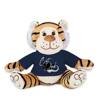 Chat Papa cool Design - Peluche Tigre - bleu marine - Devant