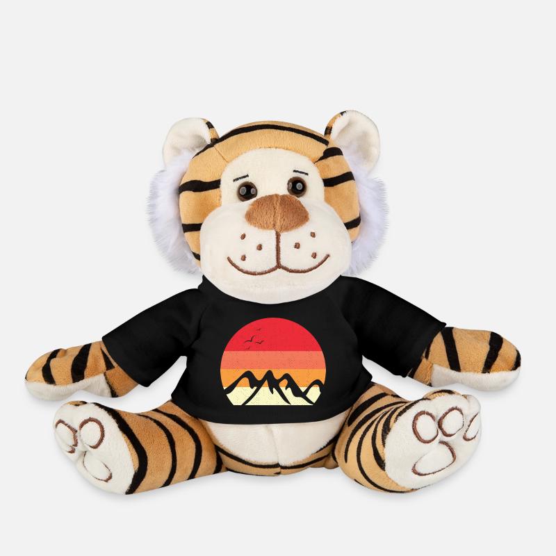 Mountain Sunset - Plush Tiger - black