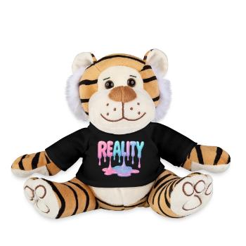 Réalité - Police pastel dégoulinante - Peluche Tigre - noir - Devant