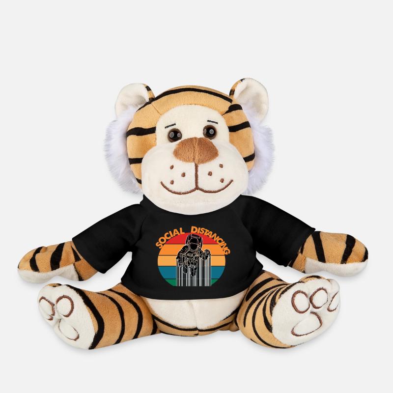 Distanciation sociale - Peluche Tigre - noir
