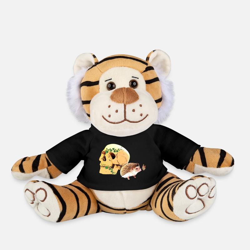 Little Curious Hedgehog - Plush Tiger - black
