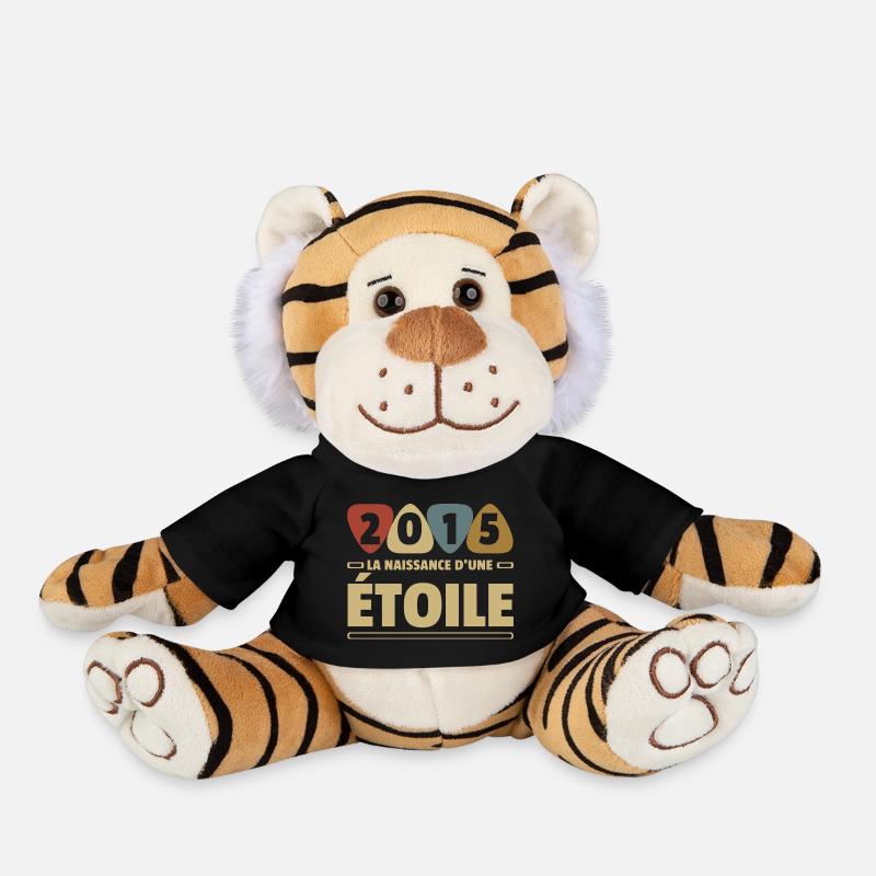 2015 date de naissance / anniversaire année 2015 - Peluche Tigre - noir