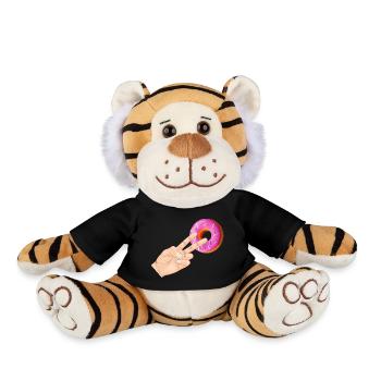 2 In The Pinky Donut - Plush Tiger - black - Front