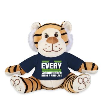 funshirt birthday present funny carpenter - Plush Tiger - french navy - Front