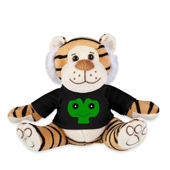 Funny frog face - Plush Tiger - black - Front