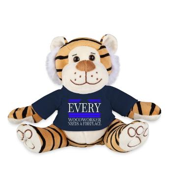 mason funshirt union carpenter funny - Plush Tiger - french navy - Front