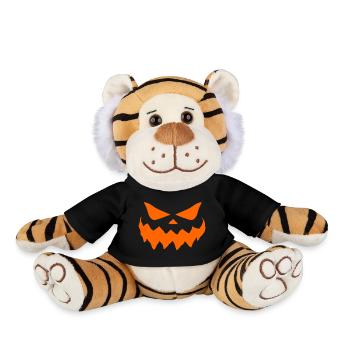 Halloween Face Costume Halloween Party - Plush Tiger - black - Front