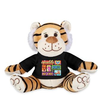 L’égalité ne fait de mal à personne Fierté LGBTQIA+ Design - Peluche Tigre - noir - Devant