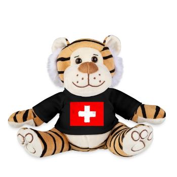Drapeau de la Suisse - Peluche Tigre - noir - Devant