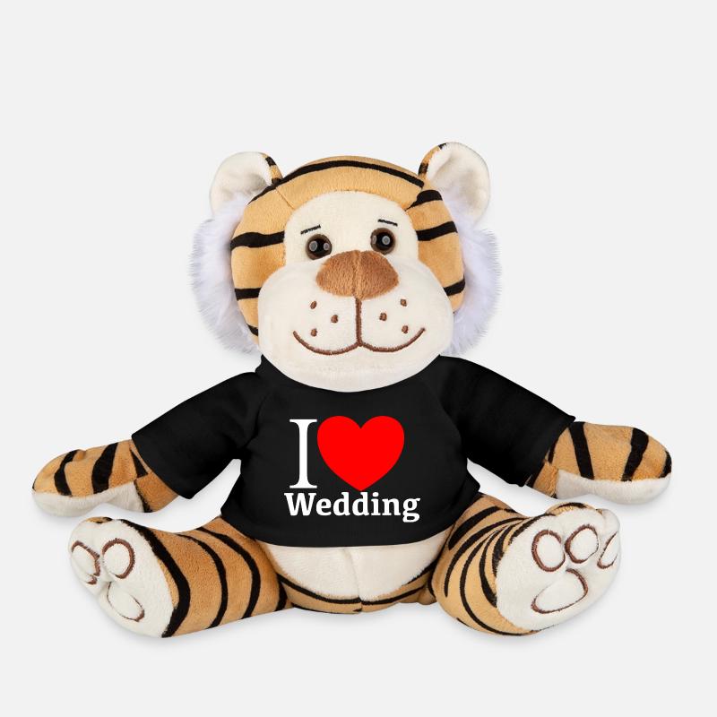 I LOVE WEEDDING - Plüschtiger - Schwarz