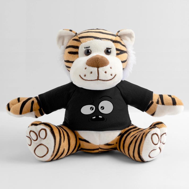 Skeptical confused comic face Plush Tiger