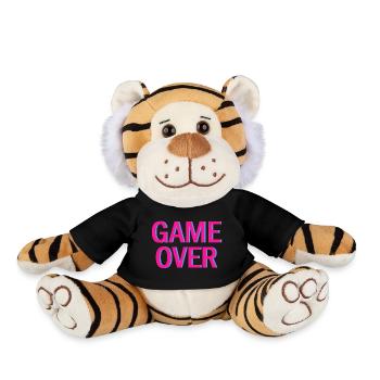Game Over Neon Arcade Vibe - Plüschtiger - Schwarz - Vorne