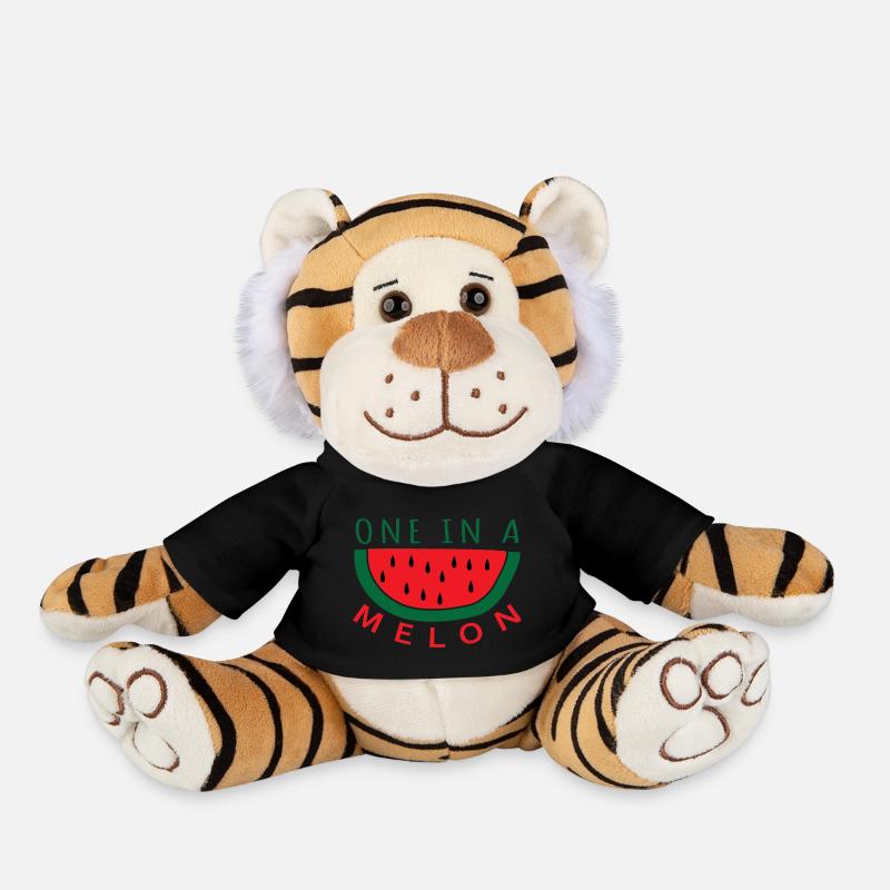un dans un melon - Peluche Tigre - noir