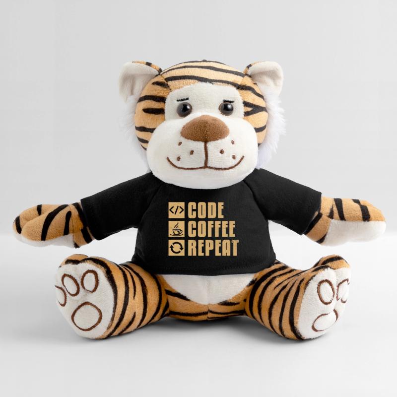 Coffee Coding Programmer Coder Developer Nerd Coff Plush Tiger