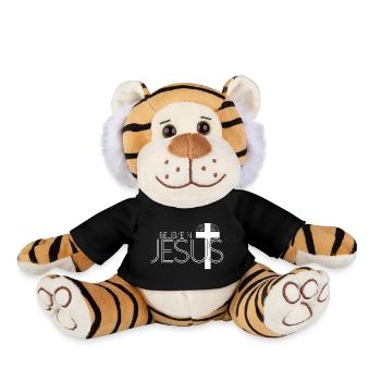 Je crois en Jésus - Croix de Jésus-Christ - Peluche Tigre - noir - Devant