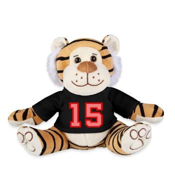 Cool Retro Retrostyle Numéro de maillot numéro de dos - Peluche Tigre - noir - Devant