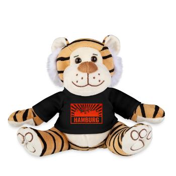 Hamburg Skyline Screen Print - Plush Tiger - black - Front