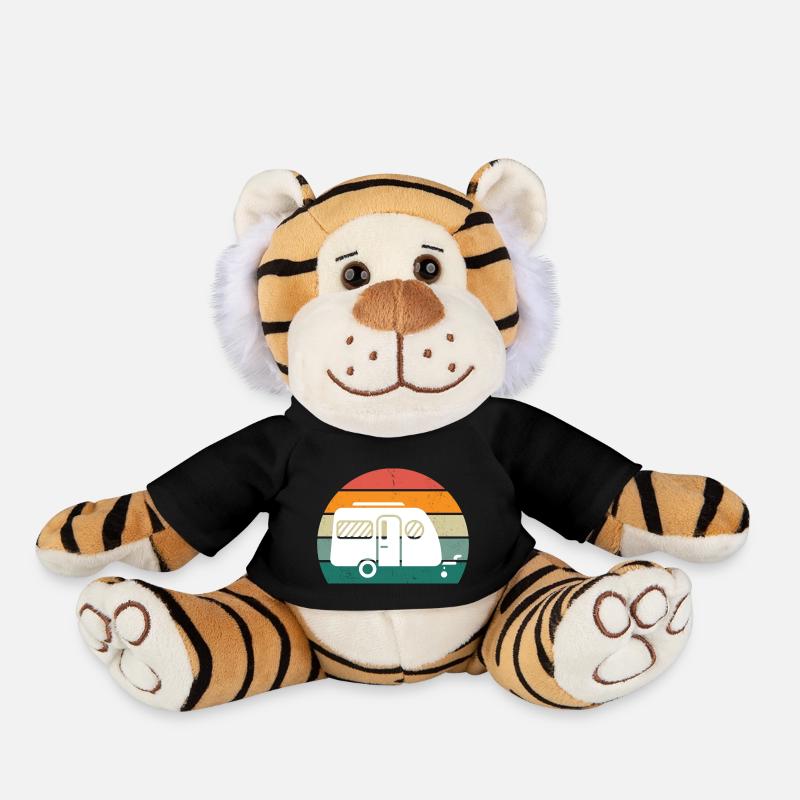 Caravane rétro - Peluche Tigre - noir