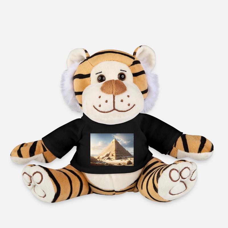 egypt pyramids - Plush Tiger - black