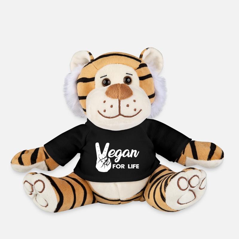Vegan for life - Plüschtiger - Schwarz