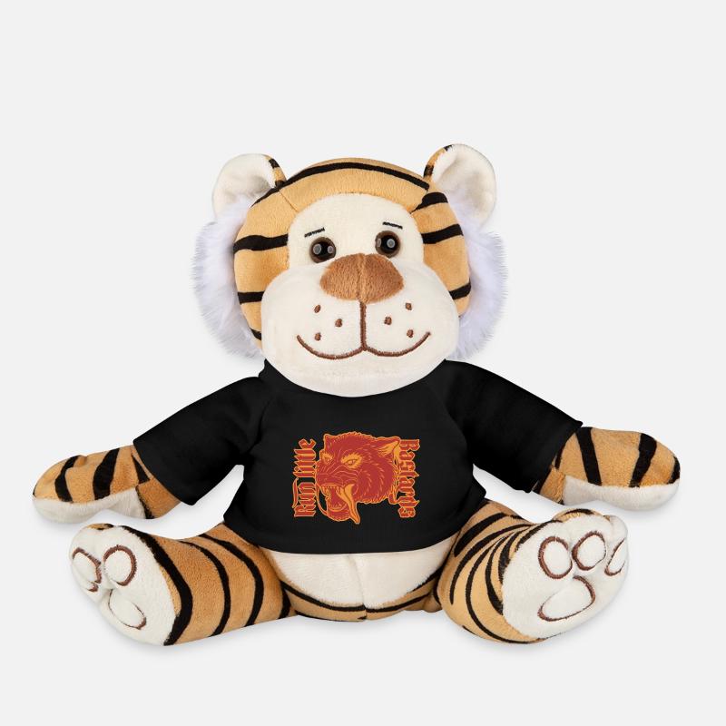 Run little Bastards Wolf Illustration - Plush Tiger - black