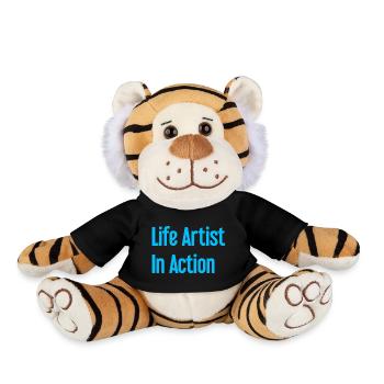 Artistes de la vie en action - Peluche Tigre - noir - Devant