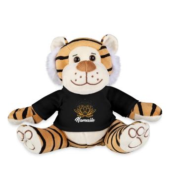 Namaste Meditation Lotus Flower Yoga Pilates - Plush Tiger - black - Front