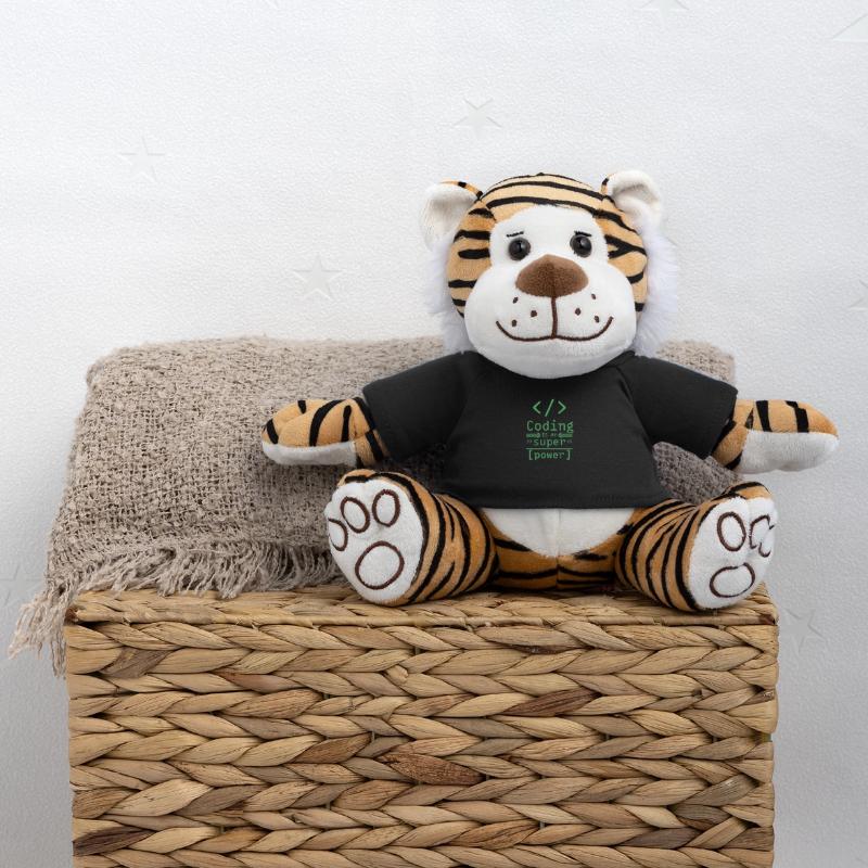Programmer software Coder codeur Peluche Tigre