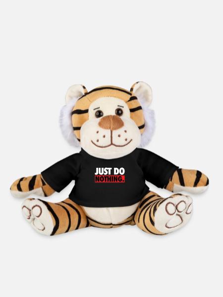 Just do nothing Sprüche Shirt - Plüschtiger - Schwarz