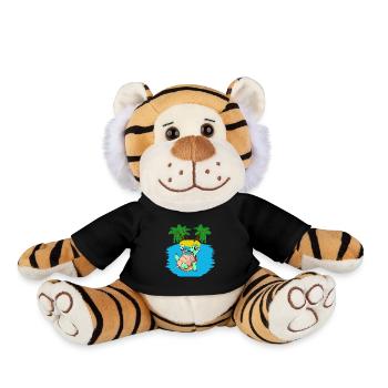 Turtle, Island, Young, Caribbean, South Seas, Summer - Plush Tiger - black - Front