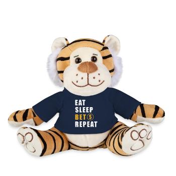 Parier Casino Rengaine - Peluche Tigre - bleu marine - Devant